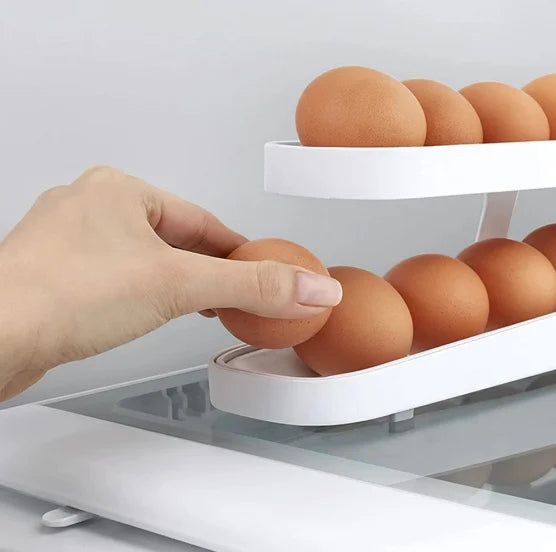Organizador de ovos com Prateleira com 2 Camadas  Para Geladeira