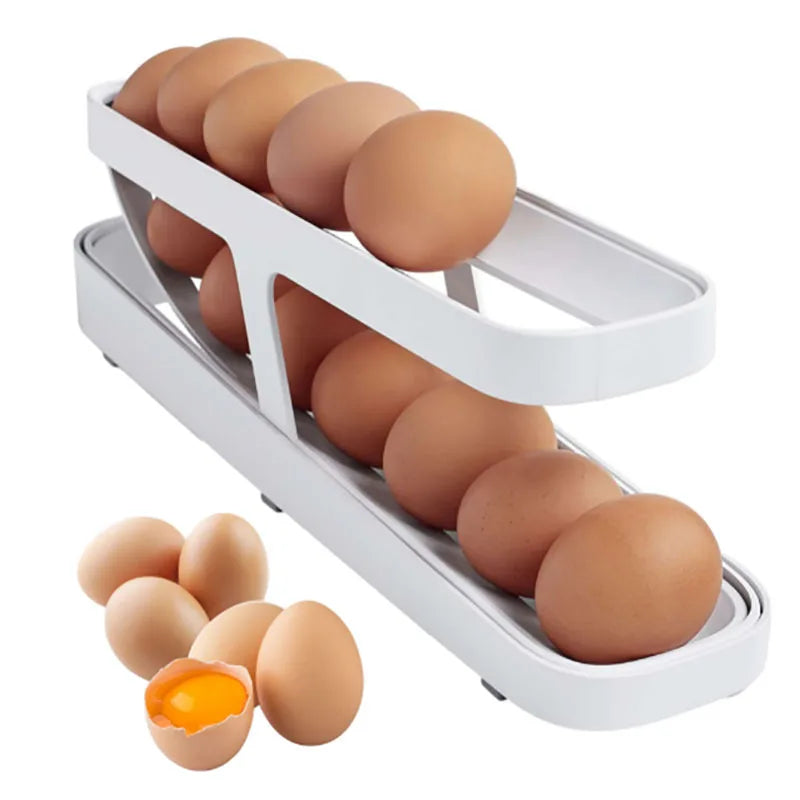 Organizador de ovos com Prateleira com 2 Camadas  Para Geladeira