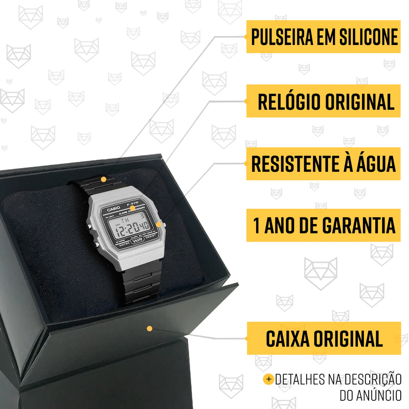 Relógio Casio Vintage Branco Digital Original Garantia 1 Ano