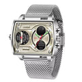 Relógio de Luxo Masculino Quartz Aço Inoxidável Foxbox