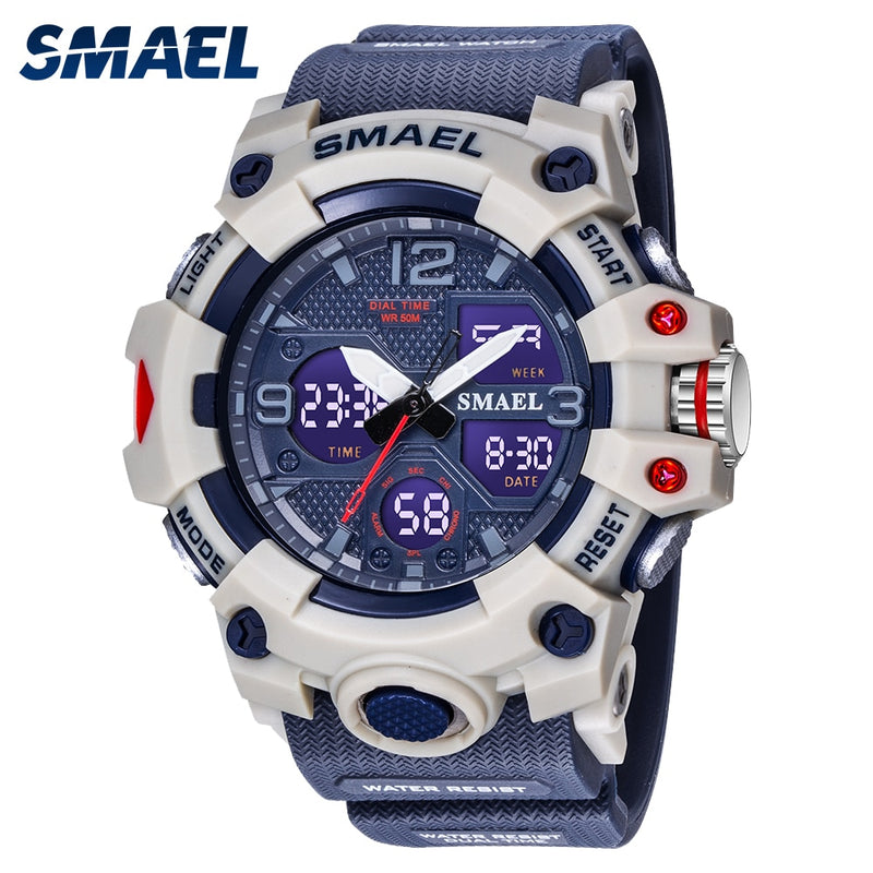 SMAEL Sport Relógio Masculino Digital Estilo G-Shock Para Mergulhos