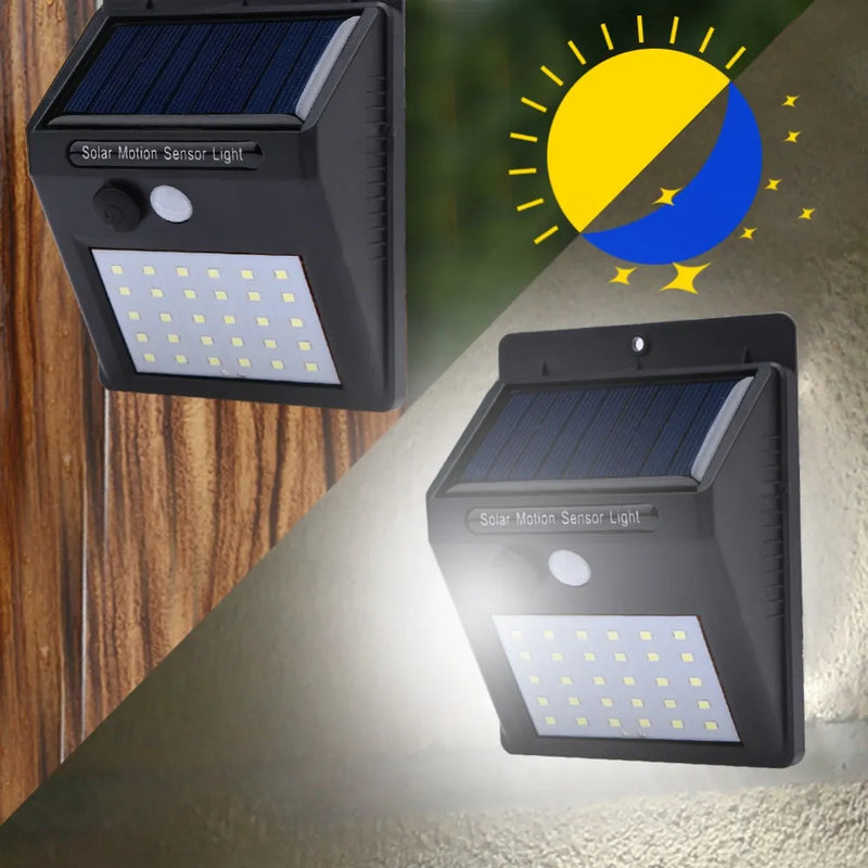 Refletor Solar de Parede 30 Leds Sensor de Movimento e Acendimento Automático GT512