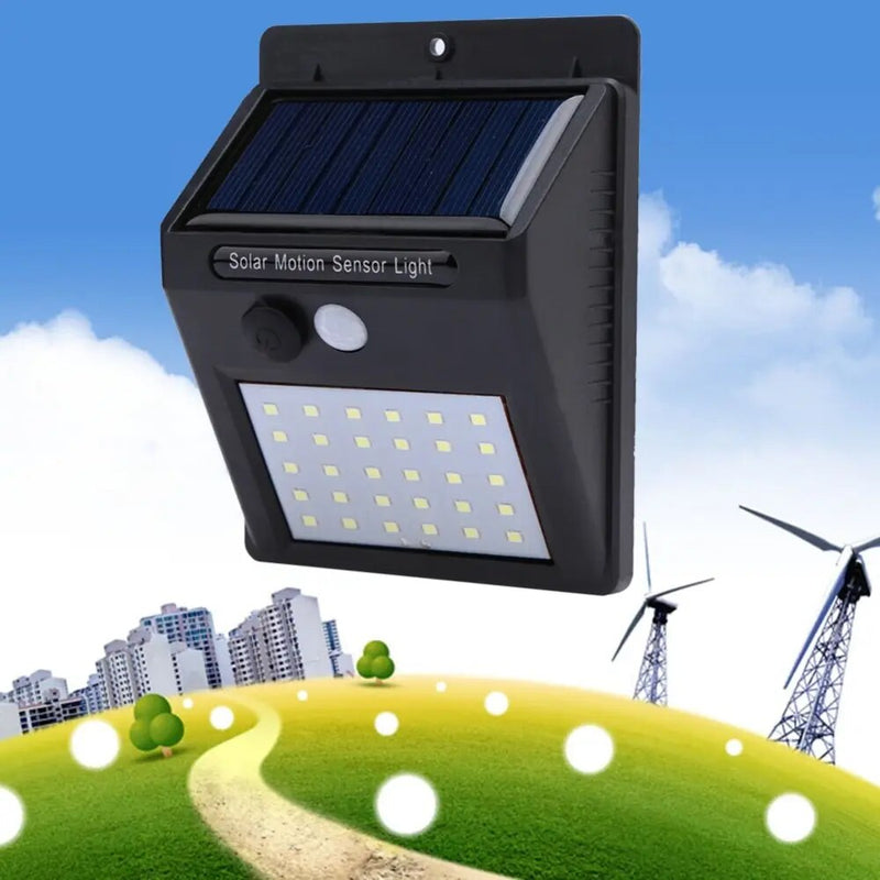 Refletor Solar de Parede 30 Leds Sensor de Movimento e Acendimento Automático GT512