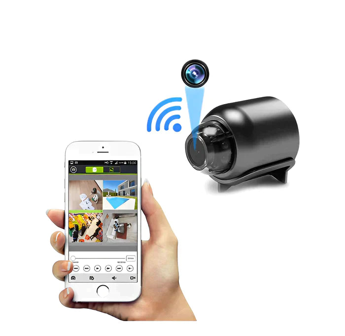 Mini Câmera Espiã Vigilância Portátil  Visão noturna Audio Video  Wi-Fi 1080p HD
